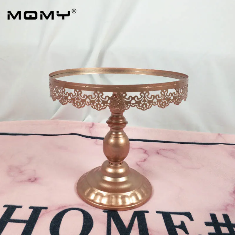 middle round plate-3 7 шт./компл. круглое зеркало металлическая пластина десерт подставка для кексов - Цвет: middle round plate-3
