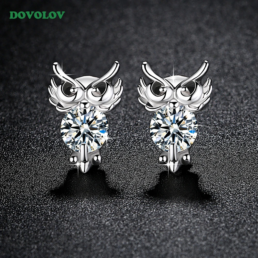 

Dovolov Cute Owl Earrings For Women Siver Color Long eyebrows Owl Animal Statement Earrings Women Jewelry Accessories C332