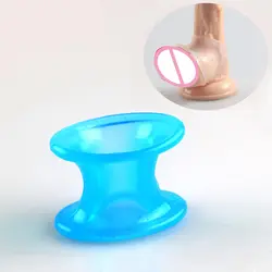 Супер мягкий эластичность Мошонка Связывание рукавом Силиконовое кольцо для пениса Секс-игрушки для Для мужчин Cockring мяч носилки яичко