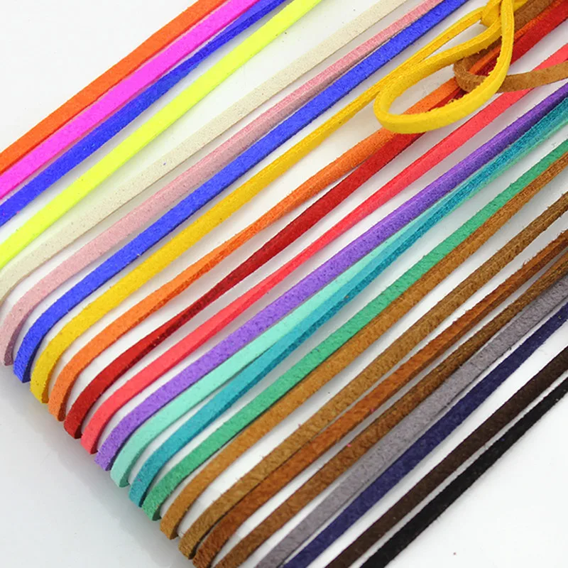 

1M /Lot 2.6mm Mulit-Colors Leather Cords DIY Suede Rope Thread String Lace for Clothes Shoes Jewelry Making Findings