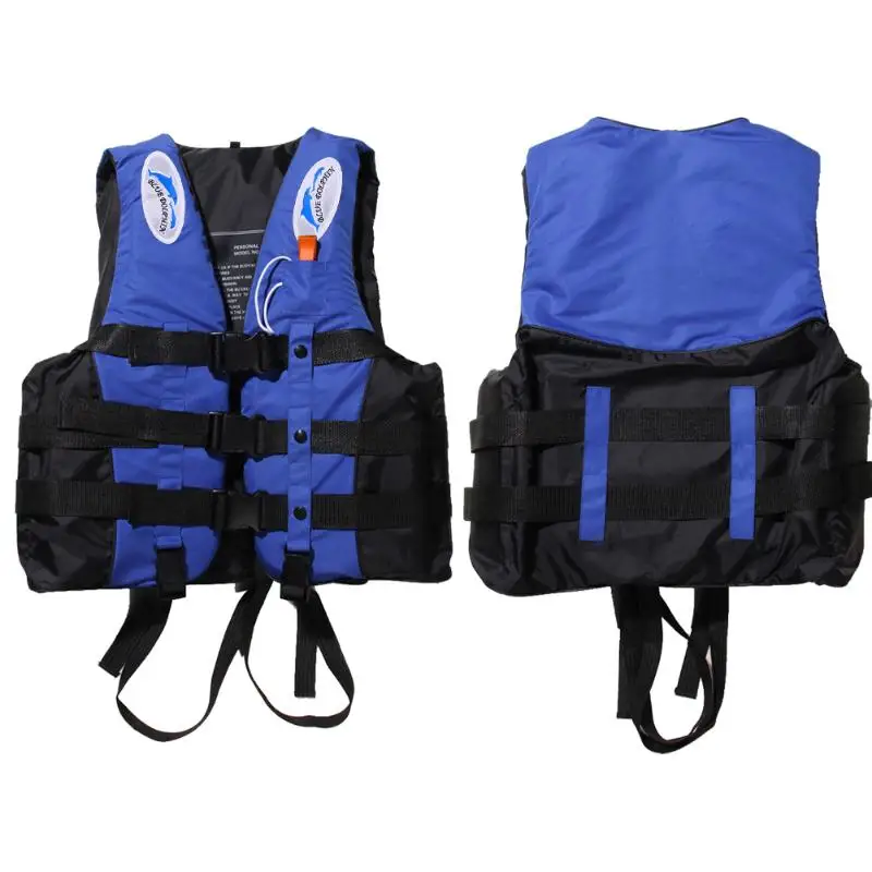 Полиэфирная Спасательная куртка для взрослых и детей, универсальная уличная одежда для плавания, катания на лодках, Лыжный жилет, костюм для выживания со свистком, S-XXXL
