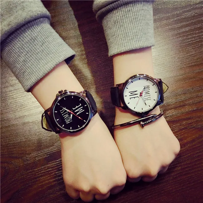 Корейская Мода Минимализм Harajuku мужские часы женские студенческие корейские повседневные ретро с кожаным ремешком кварцевые наручные часы