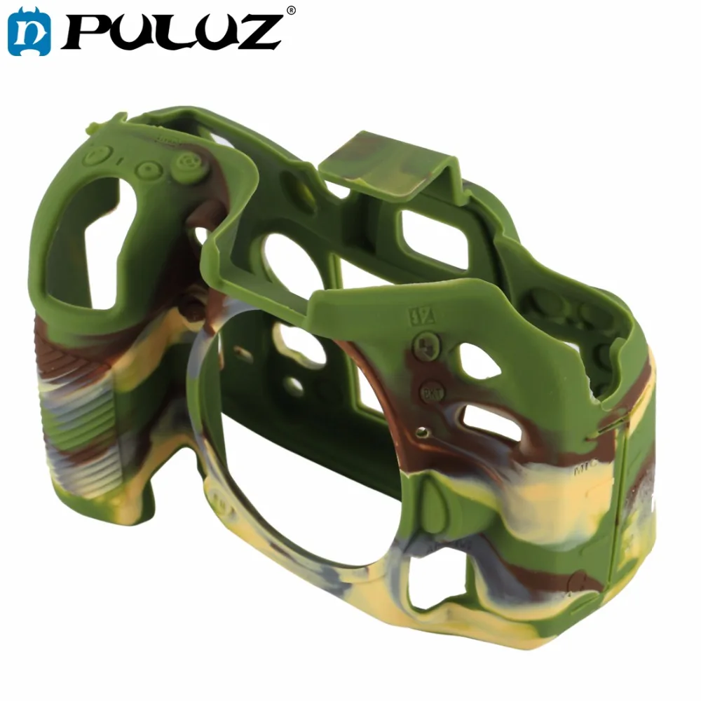 

PULUZ Cover Case for Nikon D7200/ D7100 Soft Silicone Rubber Camera Protective Body Cover Case Skin Camouflage Yellow Camera Bag