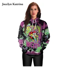 Jocelyn Катрина костюмы осень фиолетовый с капюшоном скейтборд Толстовки Негабаритных Спортивные кофты зимние женские куртки