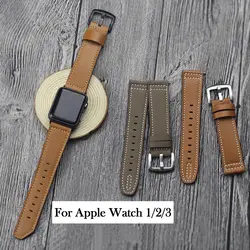 Новые Натуральная кожа часы ремешок для Apple Watch Series 4 ремни для Apple Watch Series 1 2 3 iWatch Замена ремешки