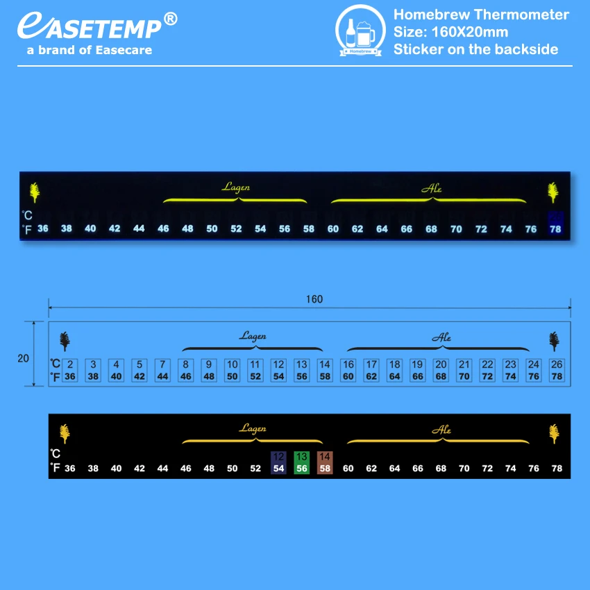 

3pcs/lot Free Shipping Homebrew Thermometer for Beer or Wine Brew (2-26 degree in Celsius and Fahrenheit) with Sticker
