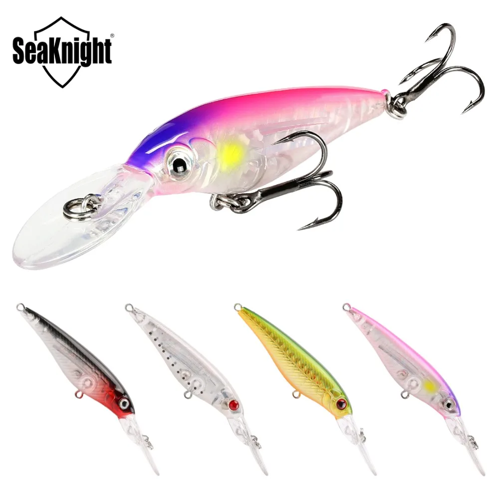 

SeaKnight SK031 4PCS Suspending Minnow Fishing Lure 5.9g 60mm Depth 0-1.2m Long Tongue Minnow Hard Baits