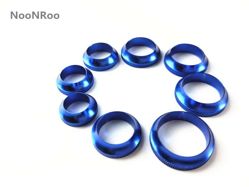 

6 colors Gear Decorative ring Trim ring for fishing rod 8pcs /bag winding check DIY Fishing Rod aluminum Repair components