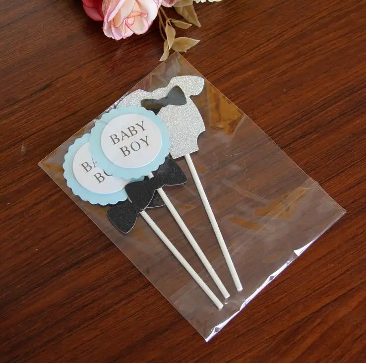 Babyshower голубой розовый принц и принцесса персонализированный набор для торта