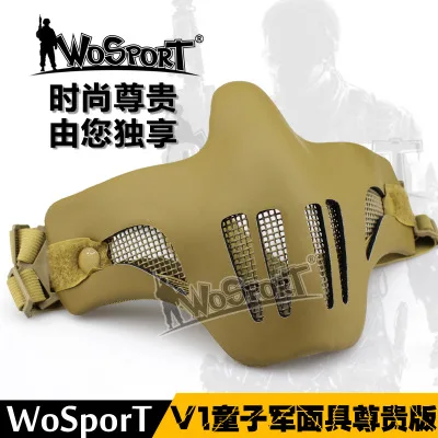 

2018 New Tactical Airsoft breath Mask Half Face Metal Steel Net Mesh Hunting CS Protective Paintball Equipment Cycling Outdoor