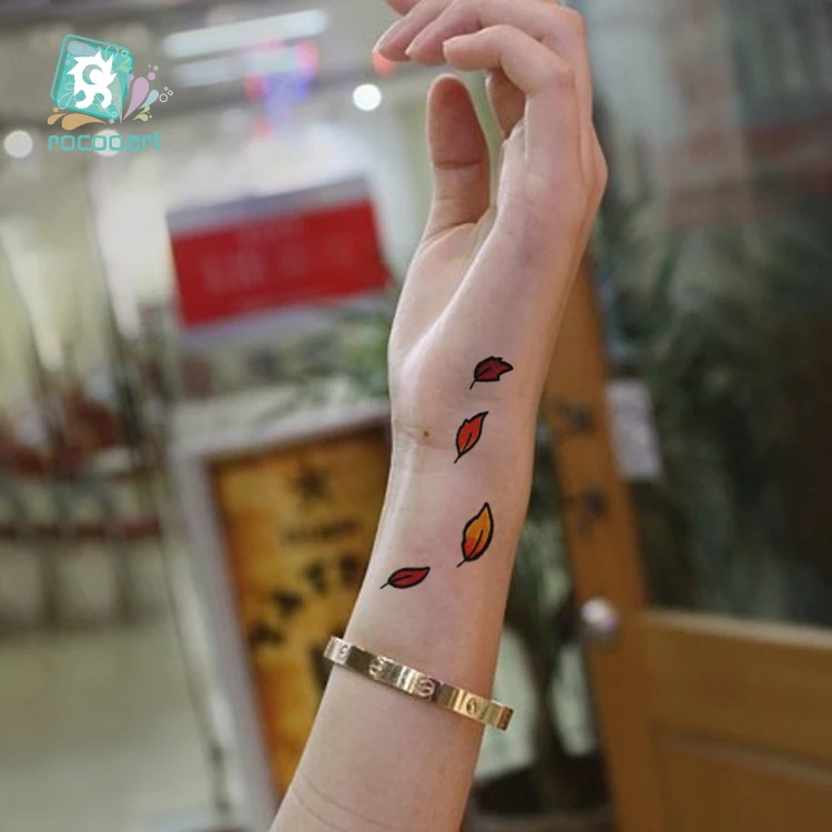 Rocooart лиса временные татуировки наклейки птицы бабочка тату для детей маленькие поддельные татуировки боди-арт водонепроницаемые татуировки детский подарок