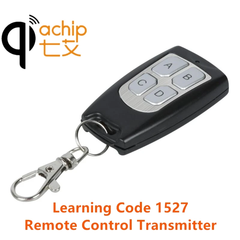 

QIACHIP 433 MHz Universal Wireless Learning Code 1527 Remote Control 433mhz Transmitter Key Fod for Electric Gate Garage Door