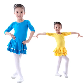

Basic Childrens Kids Fancy Dress Long Sleeve Performance Latin Dance Dress For Girls