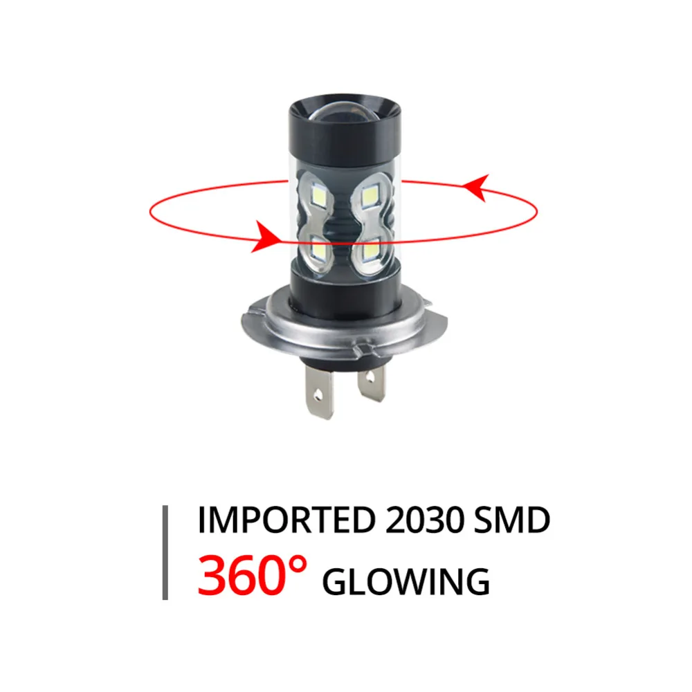 2 шт. Светодиодная лампа H11 Автомобильная противотуманная фара LED H8 9005/HB3 9006/HB4 H3 PSX24W