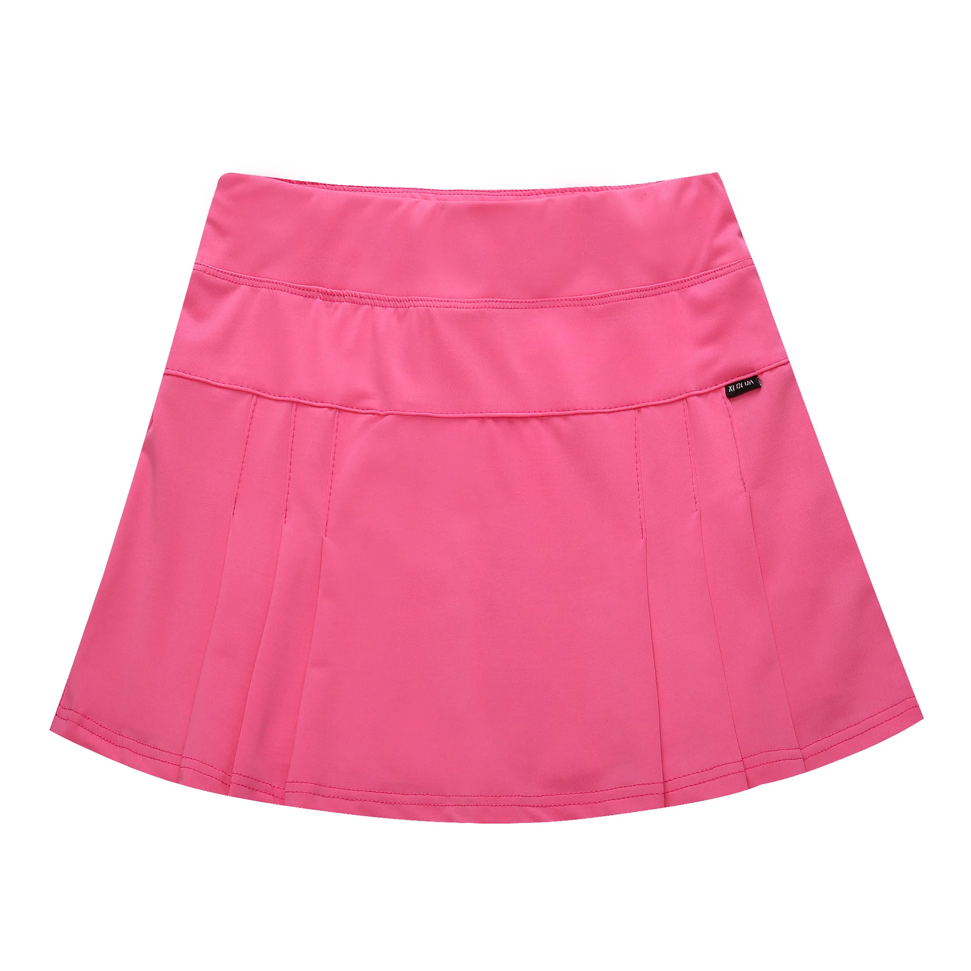 Женская теннисная юбка, с карманами, одноцветная, дышащая, быстросохнущая, юбка-шорты, Спортивная, Tenis Jupe Culotte, юбка для гольфа, пляжный волейбол, спортивная одежда - Цвет: Красный