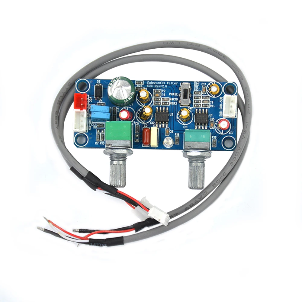AIYIMA 1 шт. фильтр низких частот бас сабвуфер один мощность DC 9-32 в предварительный усилитель доска двухканальный с регулятором громкости басов