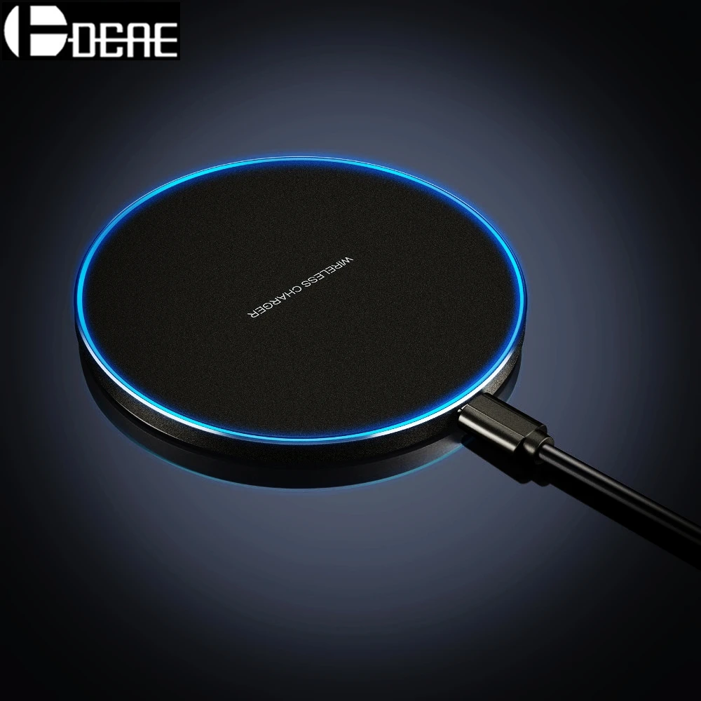 DCAE 10W Fast Qi Wireless Charger Quick Wireless Charging Pad Thin for iPhone X XS Max XR 8 Plus For Samsung S9 Note 9 8 S8 Plus