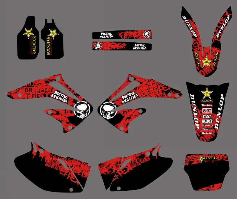

0172 Star New Style TEAM GRAPHICS & BACKGROUNDS DECALS STICKERS Kits for Honda CRF450R CRF450 2002 2003 2004 CRF 450 450R