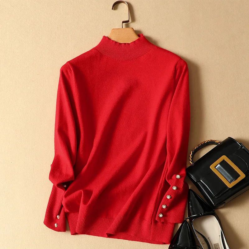 turtleneck women solid sweaters and pullovers 2022 new elegant knitted lady pullovers outwear coat tops