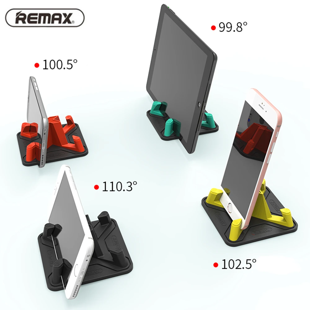 

Remax Car Phone Comprehensive Holder Soft Silicone Anti Slip Desk Holder For Smart Mobile Phone Tablet Stand For iPhone Samsung
