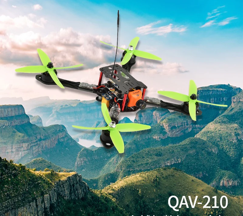 

1Set QAV 210 Frame 210mm Wheelbase Carbon Fiber Arm Frame with 30A ESC/ F3 Flight Control/5040 Propeller for RC Drone Parts