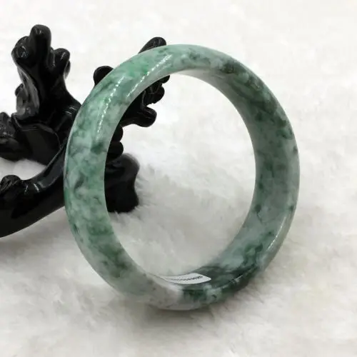 

2589 Certified Grade "A" Natural Green Jadeite Jade Gems Bangle Bracelet