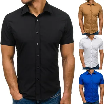 

Are you sure not to buy it Men Pure Color Button Splicing Pattern Casual Lapel Short Sleeve Shirt Purchasing