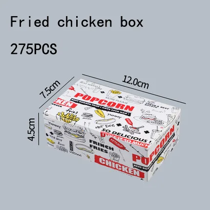Одноразовая упаковочная сумка/жареная курица/Картофель фри/бургер/попкорн курица/закуска/маслостойкий бумажный мешок - Цвет: 16