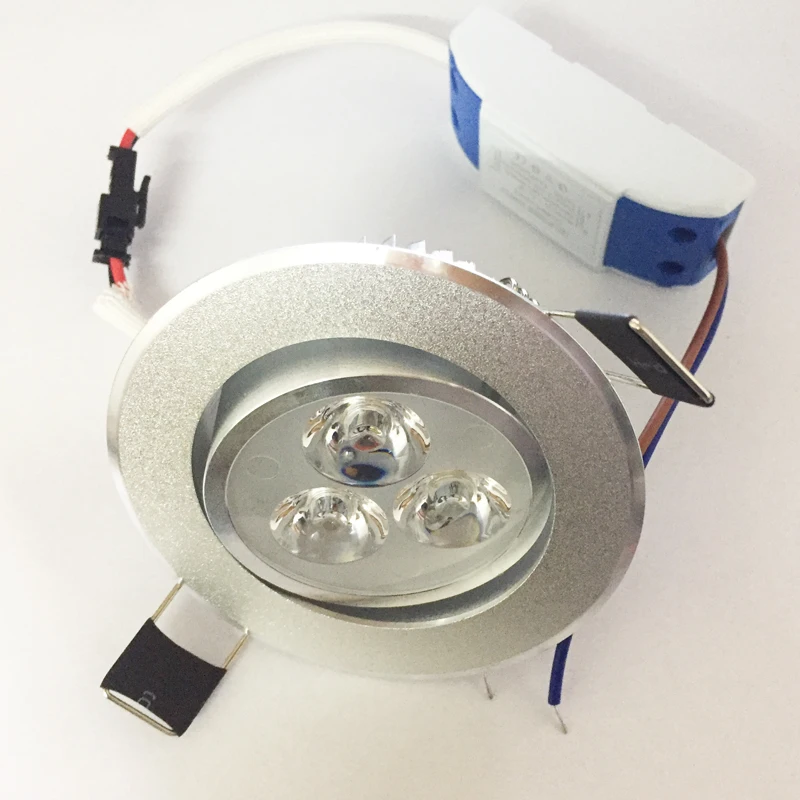 1pcs/lot 3W Ceiling downlight Epistar LED round ceiling lamp Recessed Spot light AC85-265V home illumination led downlight recessed ceiling spotlight ceiling lamps