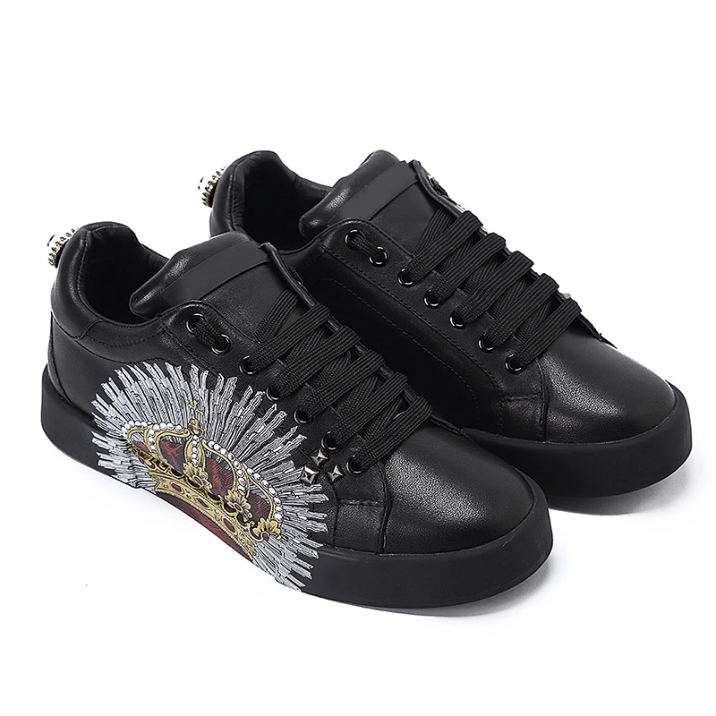 Appartements Blanc Véritable Chaussures Cuir Femmes Shoes Mocassins Loisirs 2 Casual Printemps Sneakers Shoes Mode En white Réel 218 Vache Femme Automne White 1 black SzLUMqVpG