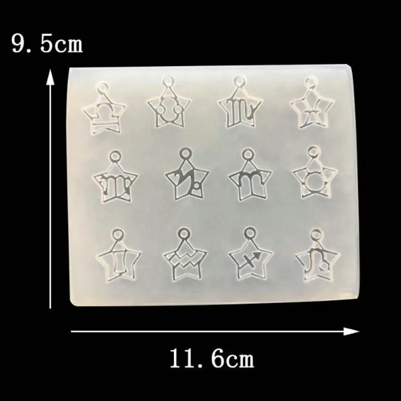 Милые УФ смолы созвездия Подвески силиконовые формы мини Звезда Шарм Полые ювелирные изделия со знаками Зодиака DIY Плесень