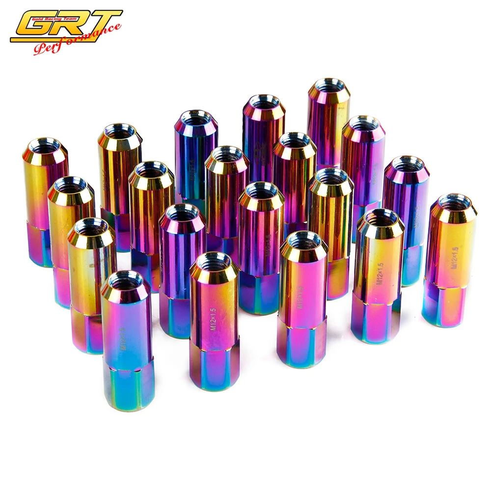GRT Wheel Lug Nuts L 60mm P12x1.5/12x1.25 7075 Aluminum 20 Pieces/Set