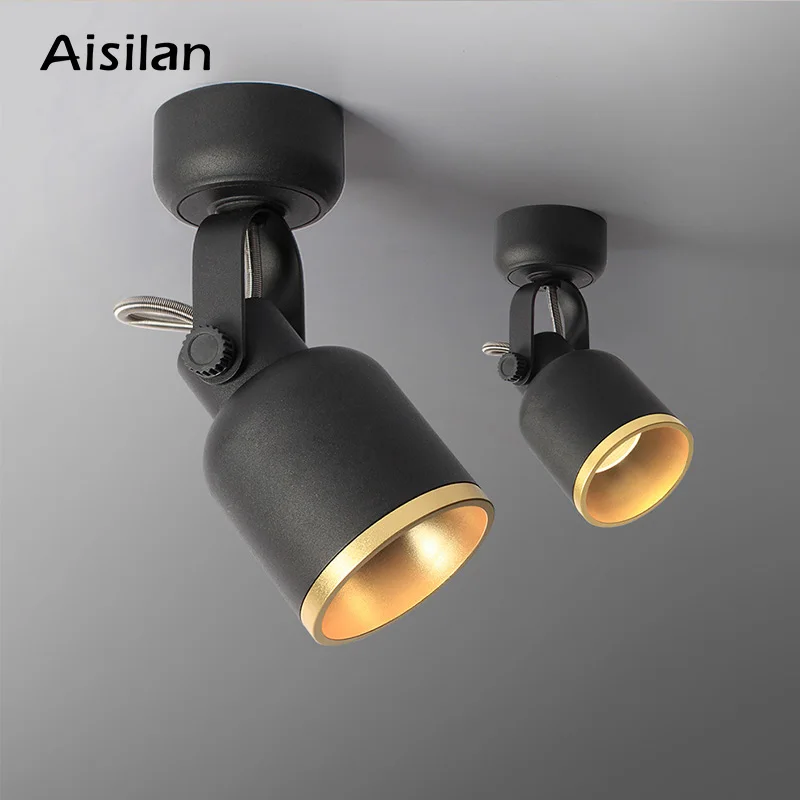 Aisilan Led Surface Mounted Ceiling Nordic Spotlight Adjustable 90 degrees Spot light for indoor