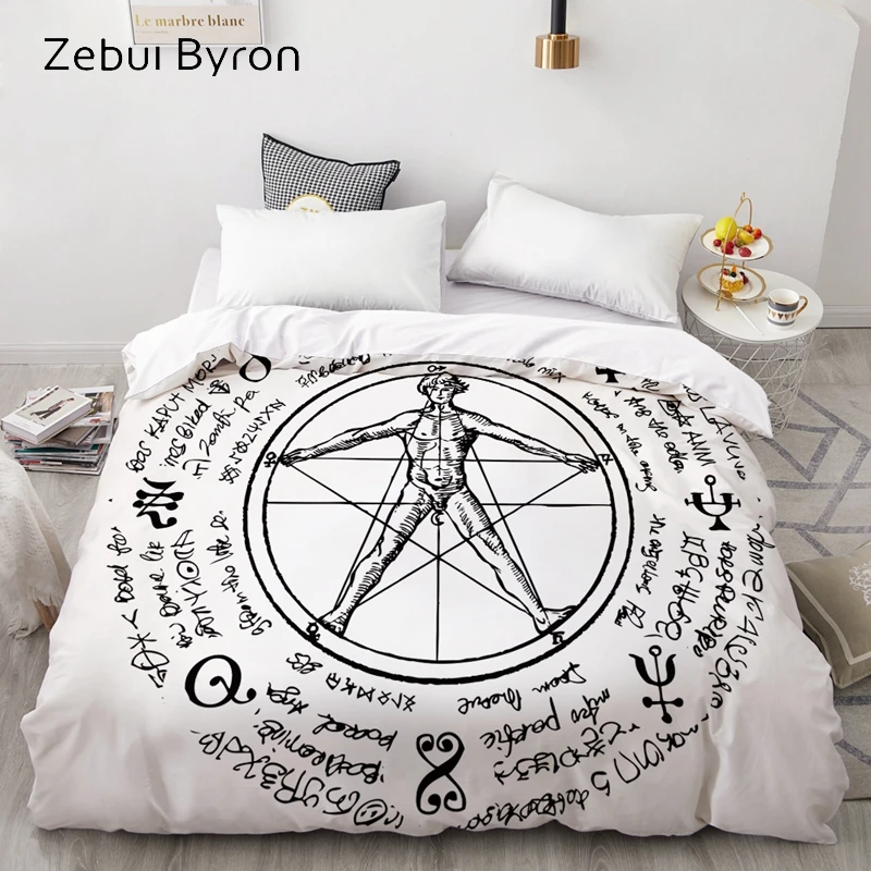 

3D Print Duvet Cover Custom ,Comforter/Quilt/Blanket case Queen/King/220x240/200x200 Bedding White octagonal star,drop ship
