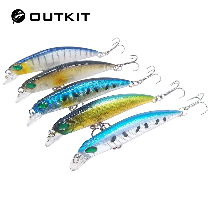 

OUTKIT 1Pcs Sinking 6.5cm/4g Minnow Fishing Lure Laser Lifelike Hard Bait 3D Eyes Wobblers Carp Crankbait Fishing Tackle