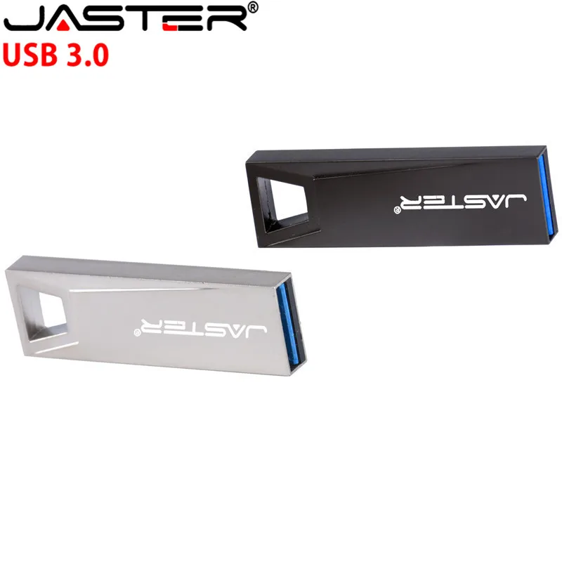 Металлический USB флеш-накопитель JASTER USB 3,0, 64 ГБ, 32 ГБ, 16 ГБ, 8 ГБ, 4 Гб, USB флешка, металлическая ручка-накопитель, реальная емкость, водонепроницаемый индивидуальный логотип