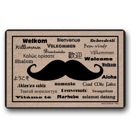 New Custom Seamless Door Mat Different Country Words Welcome