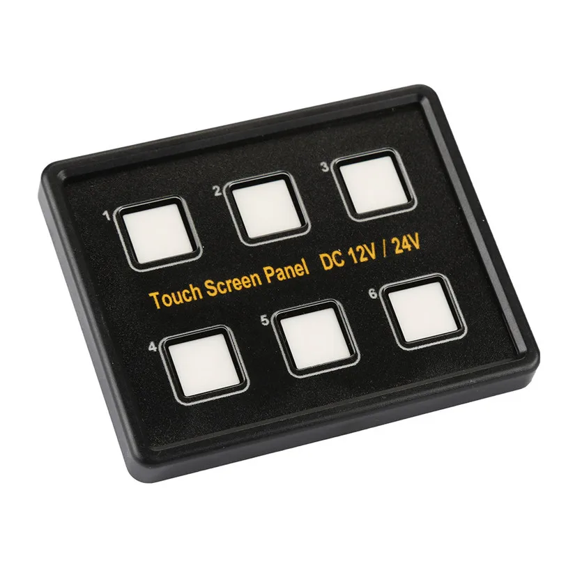 12V24V 6 Gang LED Switch Panel Slim Touch Control Panel Box for Car Marine Boat Caravan (2)