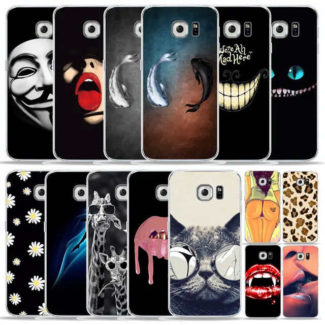 Stylish Cool Fish Sexy lips cat Phone Case For SamSung Galaxy S7 edge S9 S8 S6 S5 J1 2016 A5 A6 Silicone Soft TPU Painted Cover