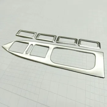 

For Touran 2009-2015 Stainless steel Door Window glass Lift Control Switch Panel Rear Spare box Cover Trim 5pcs