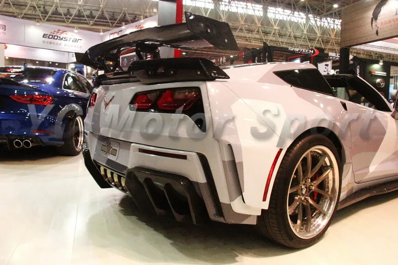 2014-2015 Chevrolet Corvette C7 Gemini Design Style Rear Diffuser FRP (17)