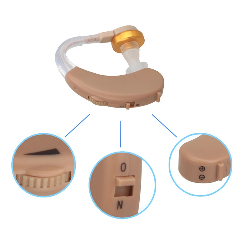Слуховые аппараты маленькие за ухом Лучший усилитель звука Регулируемый тон Цифровой Дешевый слуховой аппарат для пожилых людей