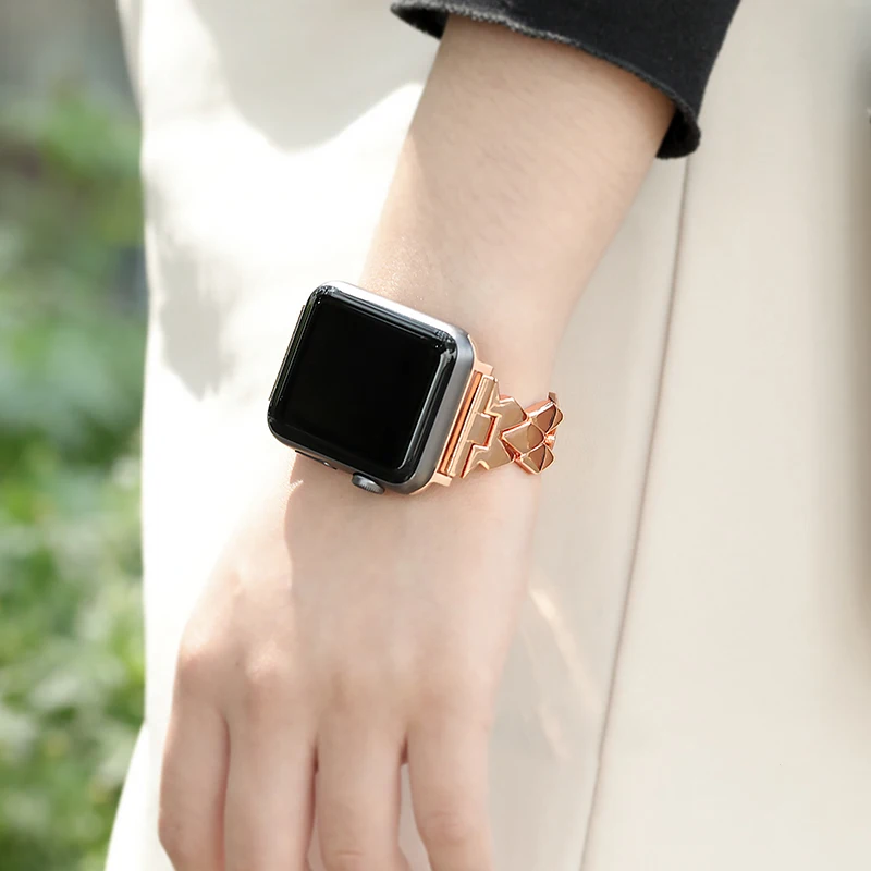 

Love Design Stainless Steel Watch Band For Apple Watch Band 38mm/42mm Smart Watch Metal Band for iWatch Series 3 2 1