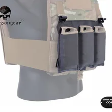 Emerson тактический быстро застежкой спереди Панель EmersonGear Съемная Platebag тройной M4 подсумок для 4019/4020 жилет EM6407WG