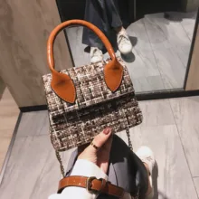 

designer bags famous brand women bags 2018 Flap Shoulder Bags Synthetic Leather Plaid Cover Soft handbag