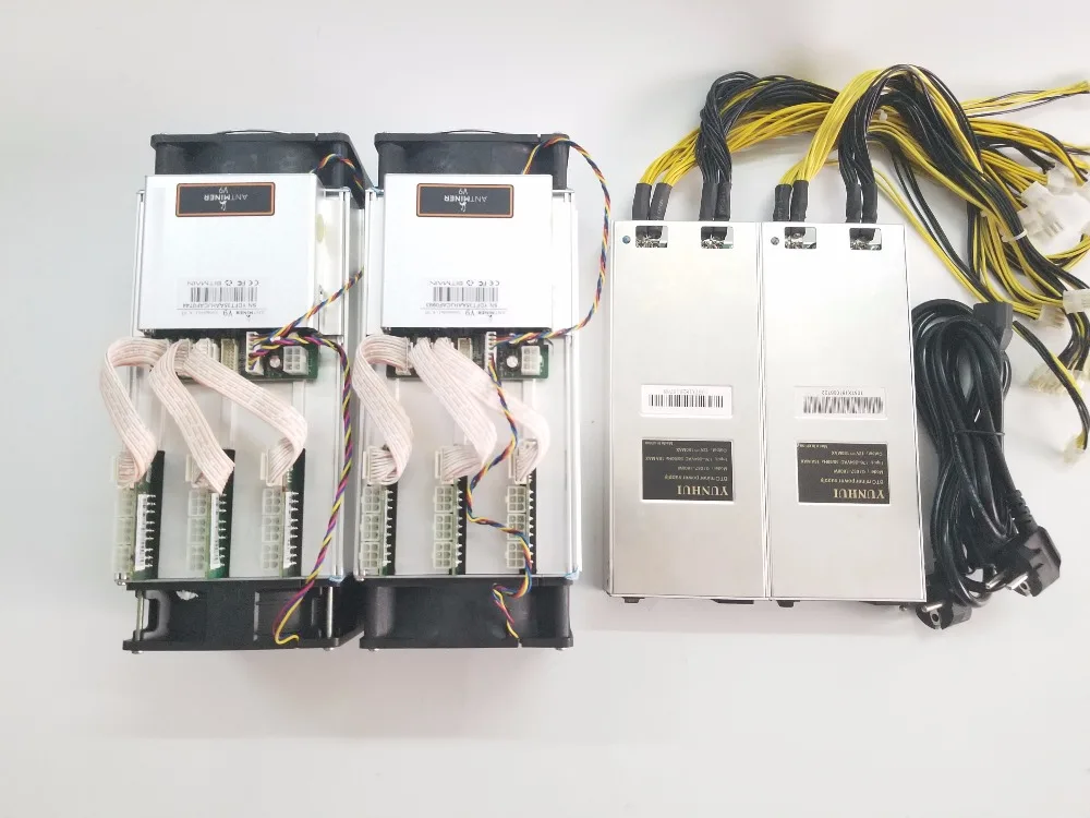 2 шт AntMiner V9 4T 4th/s с БП Bitcoin Miner Asic Miner Btc BCH Miner лучше чем AntMiner S9 S9i T9+ WhatsMiner M3 E9