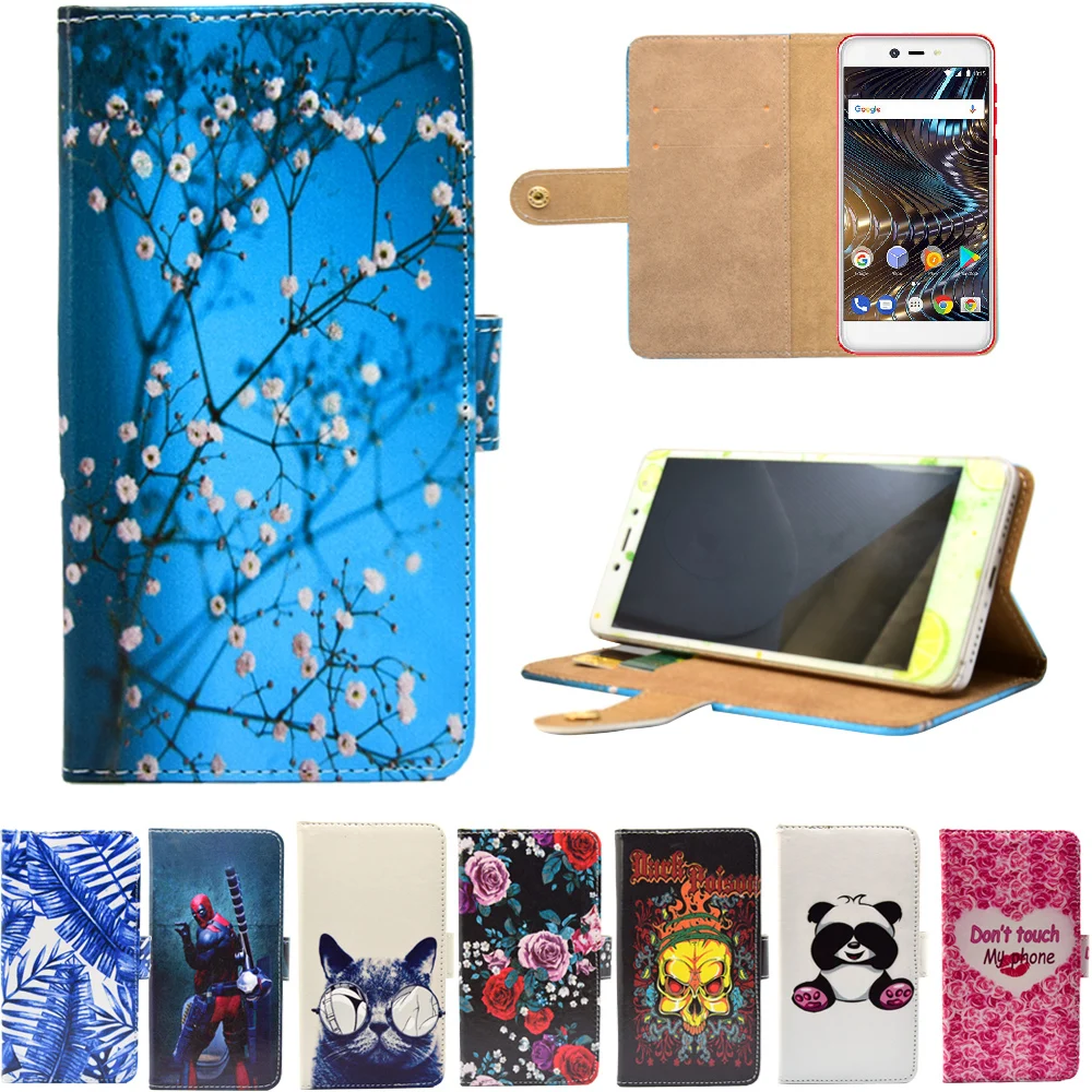 

PU Leather Phone Case Cartoon Cases Flip Wallet Stand Cover for BQ BQ-5209L Strike LTE