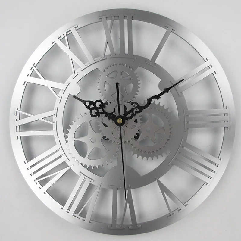 European antique gear wall clock vintage mechanical gear clock Large Gear Wall Clock For Art Home Living Room Wall Decoration