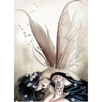 

Fairy Diamond Painting Cross Stitch Canvas Portrait Artwork Handicraft 3D