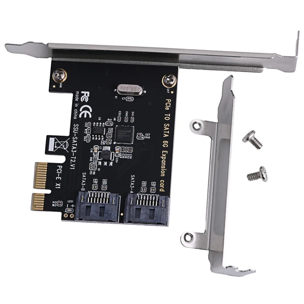 1 Set PCIe PCI Express to SATA3 0 2 Port SATA Connectors III 6G Controller Expansion 2